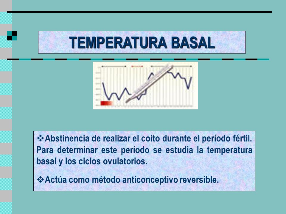 Metodo anticonceptivo natural temperatura basal